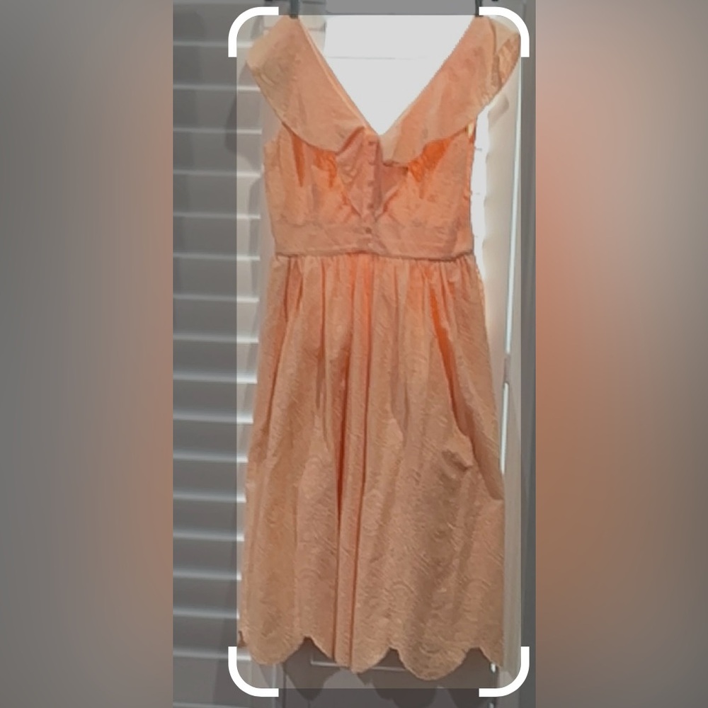 Cremieux Peach Lace Dress
